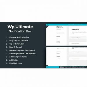 WP Ultimate Notification Bar – WordPress Plugin
